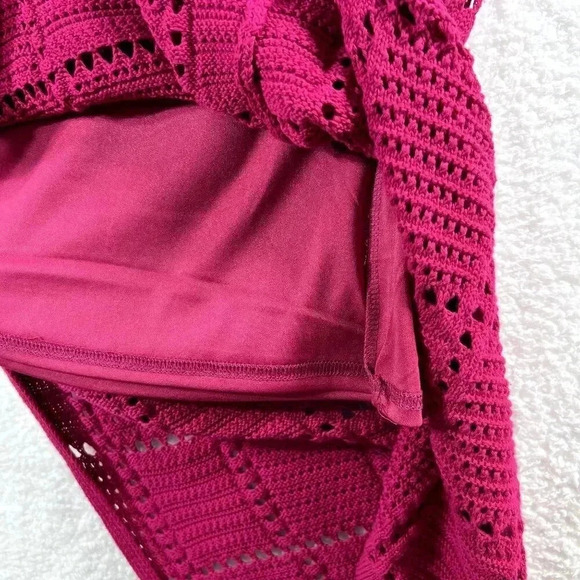 NWT Ultra Pink 2 piece Set Sm Crochet Sweater and Maxi Skirt Beachy Barbiecore - Picture 11 of 16